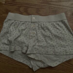 brandy floral button shorts